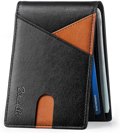 Zitahli Mens Slim RFID-blocking Bifold Wallets for Men