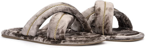Torgeis Women's Cecilia Slides, Round Toe, Rubber Sole