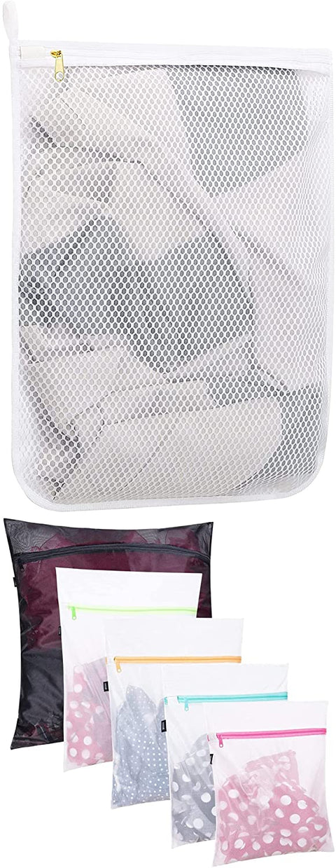 Set of 5 Mesh Laundry Bags+Set of 5 Mesh Laundry Bags