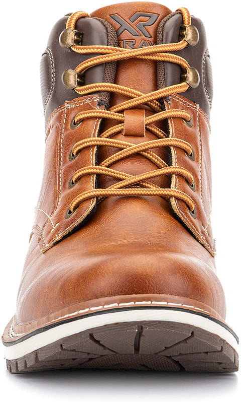 X RAY Footwear Men's Carter Fashion Classic Combat Faux Leather Chukka Boots, Plain toe, Thermoplastic Rubber Outsole