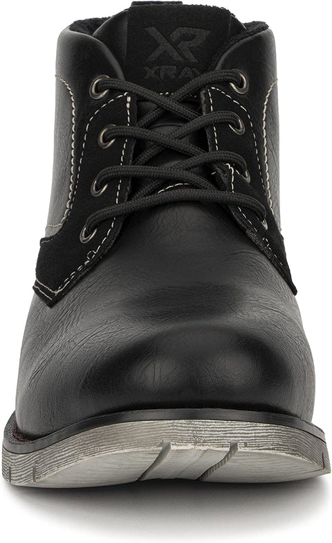 Xray Footwear Men’s Echo Fashion Chukka Boots Faux Leather Lace Up, Round Toe, Thermoplastic Rubber Outsole