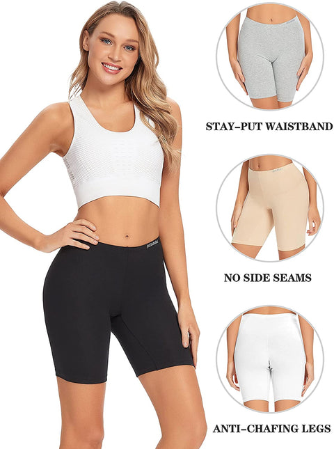 POKARLA Womens Underwear Cotton Boxer Shorts Anti Chafing Bike Shorts Boyshorts Panties(Regular & Plus Size)