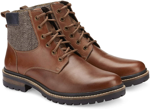 Reserved Footwear New York Lennox Men’s Fashion Classic Combat Leather Ankle Mid-Top Motorcycle Boots, Chukka Heel, Round Toe & Rubber Outsole