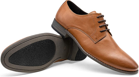 Men's Oxford Plain Toe Dress Shoes Classic Formal Derby Shoes