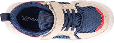 X RAY Footwear Boys Troy Low Top Casual Walking Hiking Fashion Athletic Faux Leather Shoe Sneaker, Round Toe, Rubber Outsole