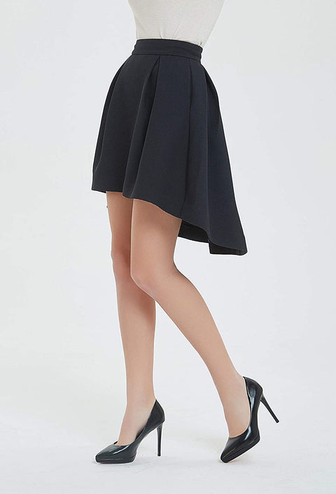 Womens A Line Dovetail Pleated Midi Skirt