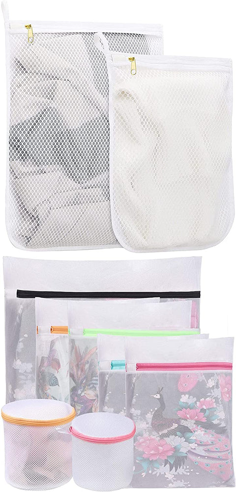 BAGAIL 7 Mesh Laundry Bags+2Pcs Honeycomb Laundry Bag for Delicates