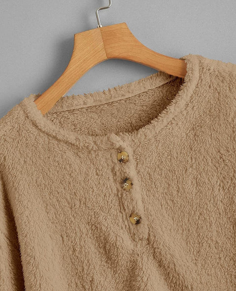 Girls Sherpa Fleece Crop Tops Oversized Puff Long Sleeve Sweatshirt Jacket Coat