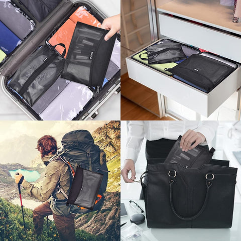 Bagail 6 Set Packing Cubes+3 Ultralight Zipper Pouch