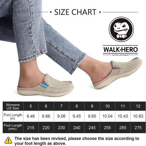 Womens Slippers with Arch Support - Clog Slippers for Women, Outdoor Slippers Comfy Slippers for Women, Slip On Clog with Anti-Skid Rubber Sole, Cream, 10