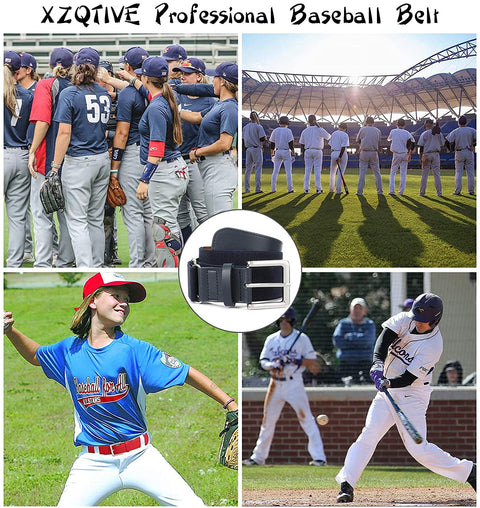 XZQTIVE Baseball Belts Softball Belt - Women/Men Sports Adjustable Elastic Uniform Belts, Navy Blue (Fit pant size 33-40 inch)