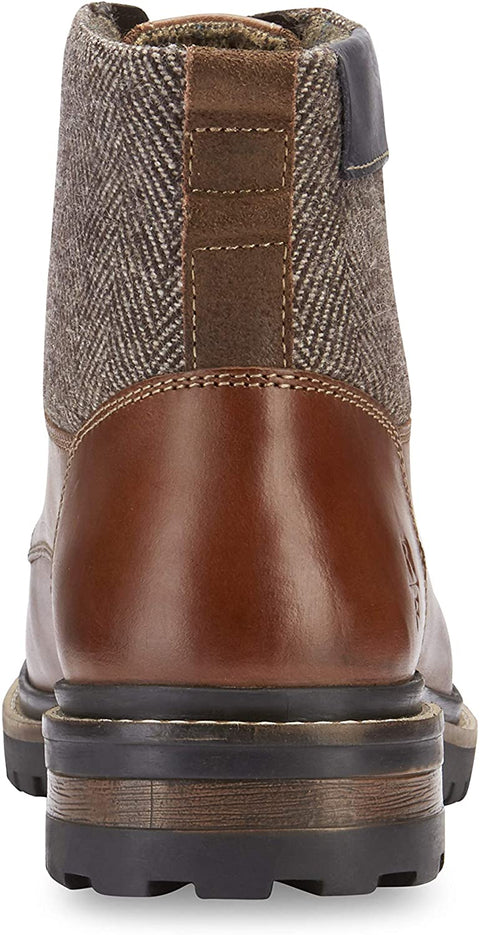Reserved Footwear New York Lennox Men’s Fashion Classic Combat Leather Ankle Mid-Top Motorcycle Boots, Chukka Heel, Round Toe & Rubber Outsole