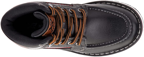 X RAY Footwear Jayden Boy’s Fashion Classic Combat Leather High-Top Moc Boots, Apron toe, Thermoplastic rubber Outsole