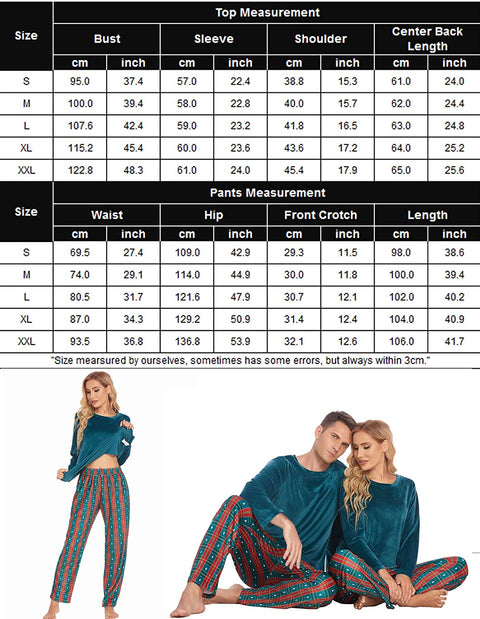Matching Pajamas for Couples Set Fleece Pjs