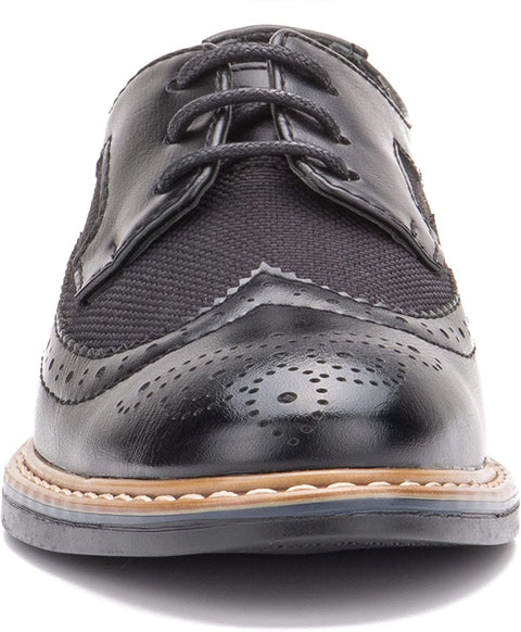X RAY Footwear Winston Boy’s Fashion Handcrafted Classic Formal Leather Lace-Up Shoe-Oxford, Wingtip Toe, Thermoplastic Rubber Outsole
