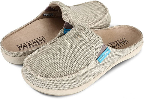 Womens Slippers with Arch Support - Clog Slippers for Women, Outdoor Slippers Comfy Slippers for Women, Slip On Clog with Anti-Skid Rubber Sole, Cream, 10