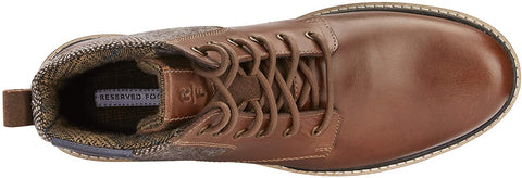 Reserved Footwear New York Lennox Men’s Fashion Classic Combat Leather Ankle Mid-Top Motorcycle Boots, Chukka Heel, Round Toe & Rubber Outsole