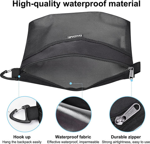 Bagail 4 Set Compression Packing Cubes+3 Ultra-light Water-resistant Zipper Pouch