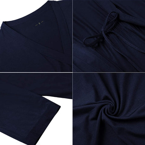 Robe for Women Kimono Robes Soft Bamboo Sleepwear Short Knit Bathrobe Ladies Loungewear S-XXL