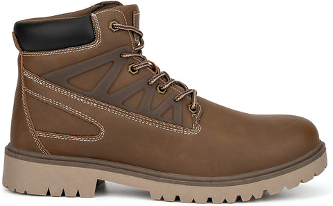 Xray Footwear Men's Tallac Work Boot, Sleek faux-leather, Lace-up front, Round Toe, Thermoplastic rubber sole Outsole