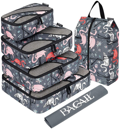 BAGAIL 6 Set Packing Cubes + Digital Luggage Scale