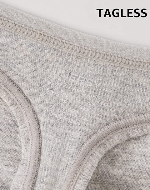 INNERSY Women's Basic Cotton Thongs Panties Light G String Underwear 5-Pack