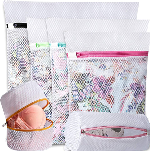 Bagail Set of 13 Mesh Laundry Bags, 5 Fine Mesh Laundry Bags,4 Honeycomb Mesh Laundry Bags,2 Air Mesh Bra Wash Bags and 2 Honeycomb Mesh Bra Wash Bags