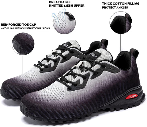 ikunka Womens Men's Tennis Shoes Men Casual Mens Fashion Sneakers Cross Training Shoe Outdoor Non-Slip Walking Footwear