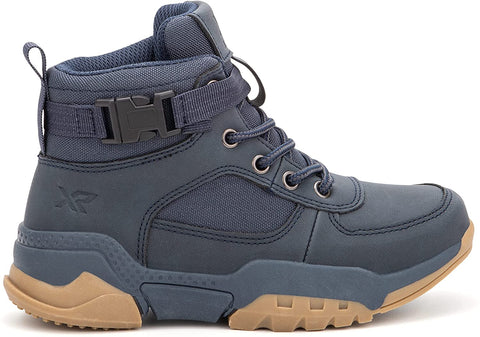 X RAY Footwear Boys Hoover High-Top Casual Walking Fashion Faux Leather Shoe Sneaker, Round Toe, Thermoplastic Rubber Outsole