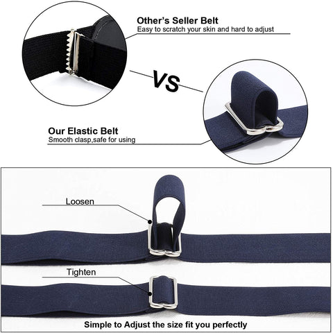 XZQTIVE Baseball Belts Softball Belt - Women/Men Sports Adjustable Elastic Uniform Belts, Navy Blue (Fit pant size 33-40 inch)