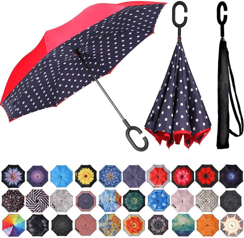 BAGAIL 62 Inches Golf Umbrella+Hand Free Inverted Umbrella