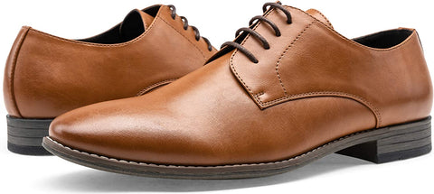 Men's Oxford Plain Toe Dress Shoes Classic Formal Derby Shoes