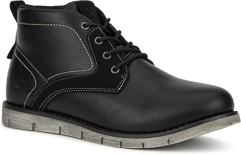 Xray Footwear Men’s Echo Fashion Chukka Boots Faux Leather Lace Up, Round Toe, Thermoplastic Rubber Outsole