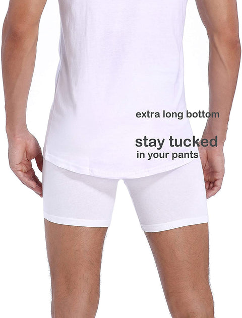 Men's 6-Pack Slim Fit Undershirts 100% Cotton Comfy V-Neck T-Shirts