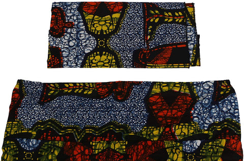 XIAOHUAGUA African Womens Wax Print Skirt Dashiki Plus Size Midi Dresses with Headwrap