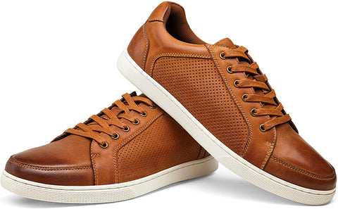 Men's Sneakers Leather Casual Shoes Breathable Business Casual Oxford Fashion Sneaker
