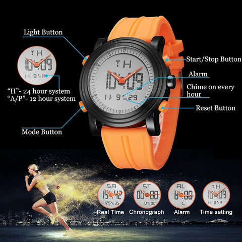 Digital Sports Watch with Alarm Stopwatch Men's Watches