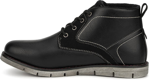 Xray Footwear Men’s Echo Fashion Chukka Boots Faux Leather Lace Up, Round Toe, Thermoplastic Rubber Outsole