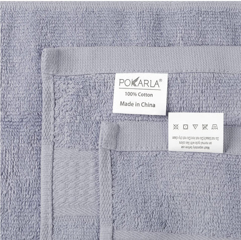 POKARLA Fresh Towel Set, 10 Piece Bathroom Towels Set (2 Bath Towels, 2 Wash Towels, 6 Hand Towels), 100% Cotton, Super Soft, Ultra-Absorbent, Fresh Feel, Easy Care,Shower Towel