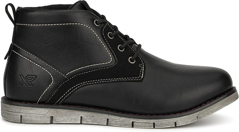 Xray Footwear Men’s Echo Fashion Chukka Boots Faux Leather Lace Up, Round Toe, Thermoplastic Rubber Outsole