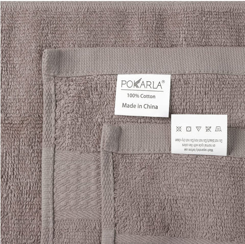 POKARLA Fresh Towel Set, 10 Piece Bathroom Towels Set (2 Bath Towels, 2 Wash Towels, 6 Hand Towels), 100% Cotton, Super Soft, Ultra-Absorbent, Fresh Feel, Easy Care,Shower Towel