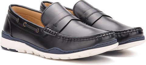 X RAY Footwear Men's Alexus, Low Top Casual Walking Boat Shoe Loafer, Apron Toe, Ethylene Vinyl Acetate Outsole