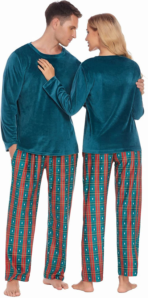 Matching Pajamas for Couples Set Fleece Pjs