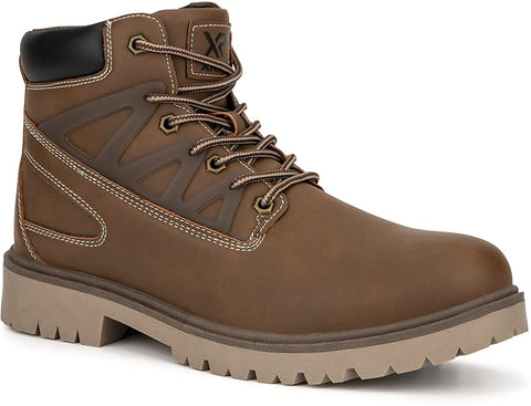 Xray Footwear Men's Tallac Work Boot, Sleek faux-leather, Lace-up front, Round Toe, Thermoplastic rubber sole Outsole