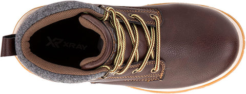 X RAY Footwear Ashton Boy’s Fashion Classic Combat Leather Mid-Top Chukka Boots, Chukka Heel, Plain Toe, Thermoplastic rubber Outsole