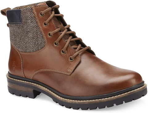 Reserved Footwear New York Lennox Men’s Fashion Classic Combat Leather Ankle Mid-Top Motorcycle Boots, Chukka Heel, Round Toe & Rubber Outsole