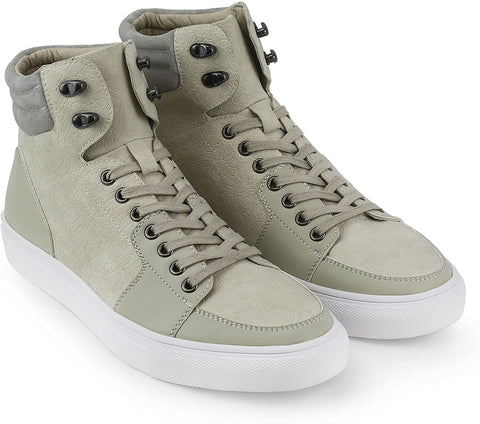 X RAY Footwear Men's Sherman High-Top Casual Walking Fashion Faux Leather Shoe Sneaker, Round Toe, Rubber Outsole