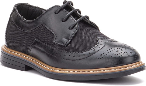 X RAY Footwear Winston Boy’s Fashion Handcrafted Classic Formal Leather Lace-Up Shoe-Oxford, Wingtip Toe, Thermoplastic Rubber Outsole