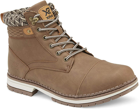 X RAY Footwear Men's Ruslan Fashion Classic Combat Faux Leather Winter Boots, Cap toe, Rubber Outsole