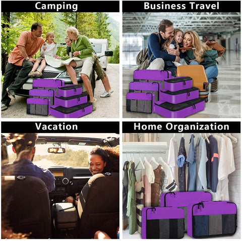 Bagail Set of 12 Packing Cubes for storing your travel items and daily necessities.